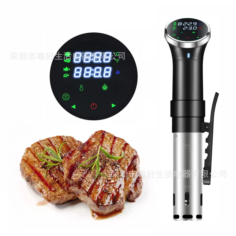 Digital Sous Vide Precision Cooker - デジタル表示付きの、ステーキやシーフードを低温でじっくりと調理できる、高精度な真空調理器（サブビード調理器）