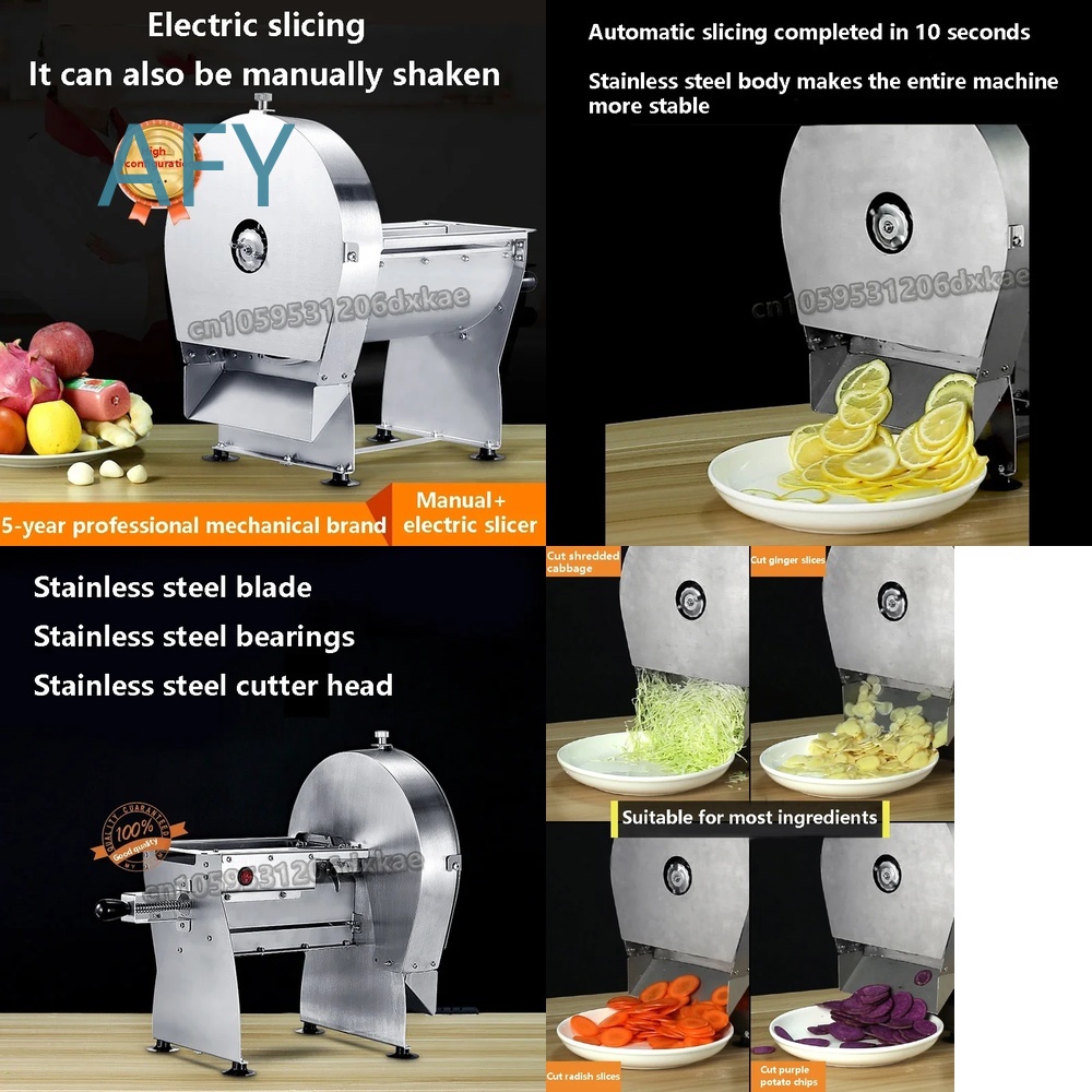 Automatic Meat Slicer Home - 家庭用電動ミートスライサー ステンレス製半自動フードスライサー ジャガイモ、レモン、カボチャ、パン用 220V 110V対応