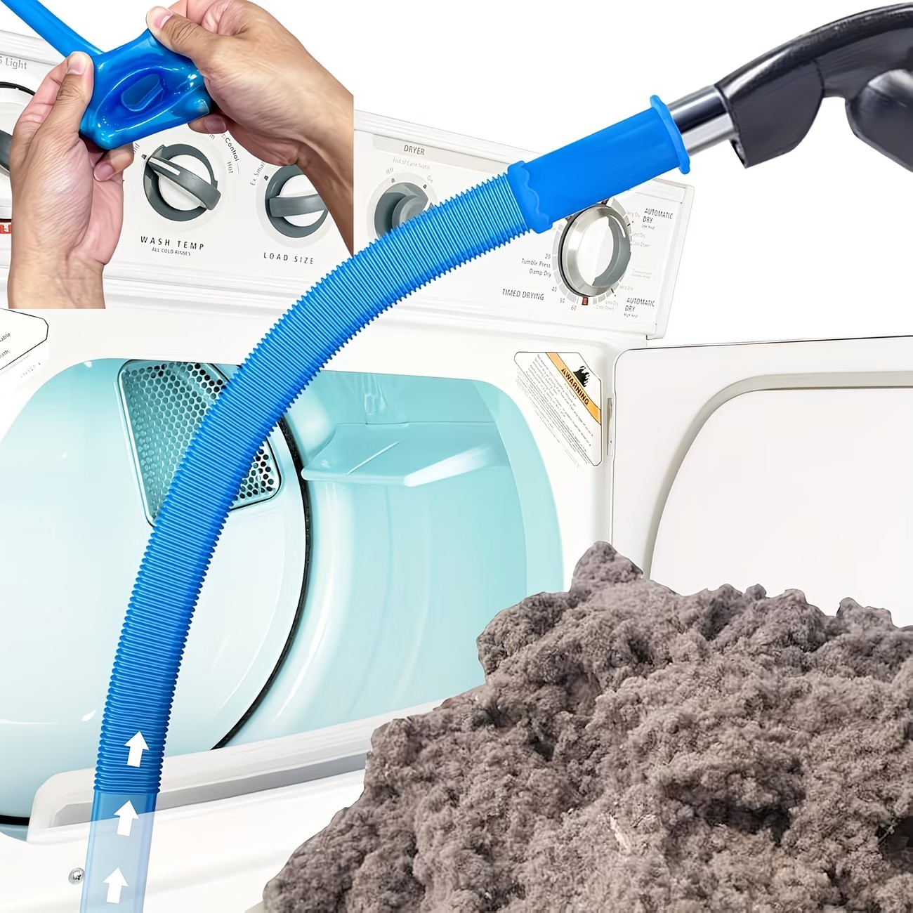 1個入り乾燥機通気口クリーナーホース - 柔軟な糸除去用真空 - Laundry のレビューと価格