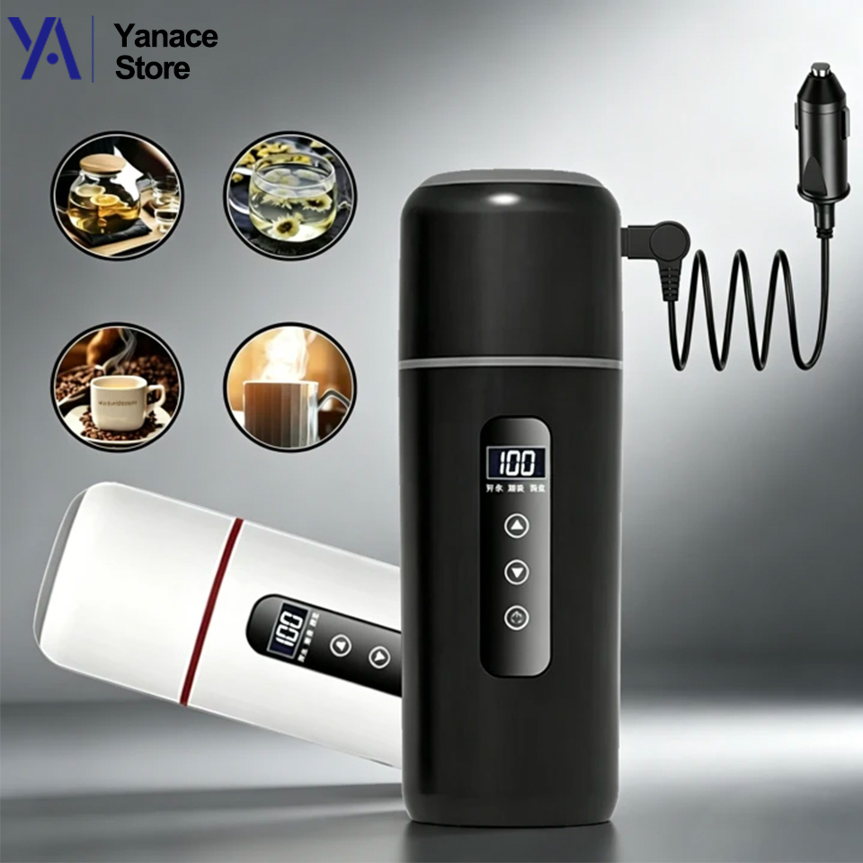 12V 24V 車用加熱カップ 500ml 温度調節可能な電 - Electric Kettle Temperature Control のレビューと価格