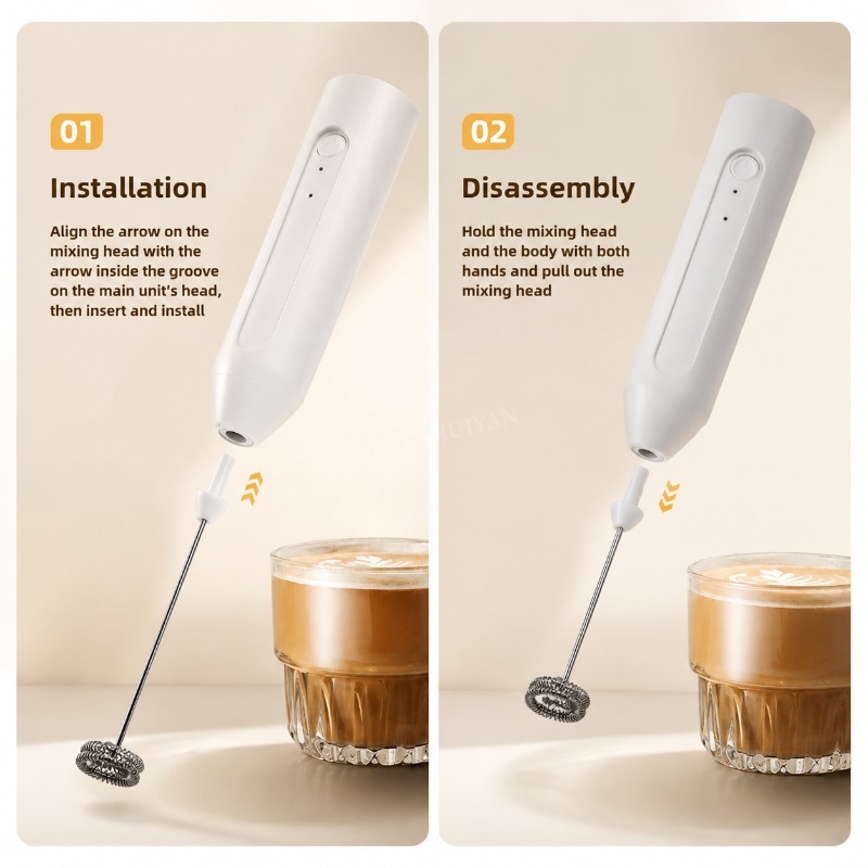 ミニミルク泡立て器 USB 充電式 3 スピードフォームメー - Portable Blender Usb Rechargeable のレビューと価格